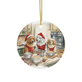 Christmas Dog Ceramic Disc Ornament               Item #3851421
