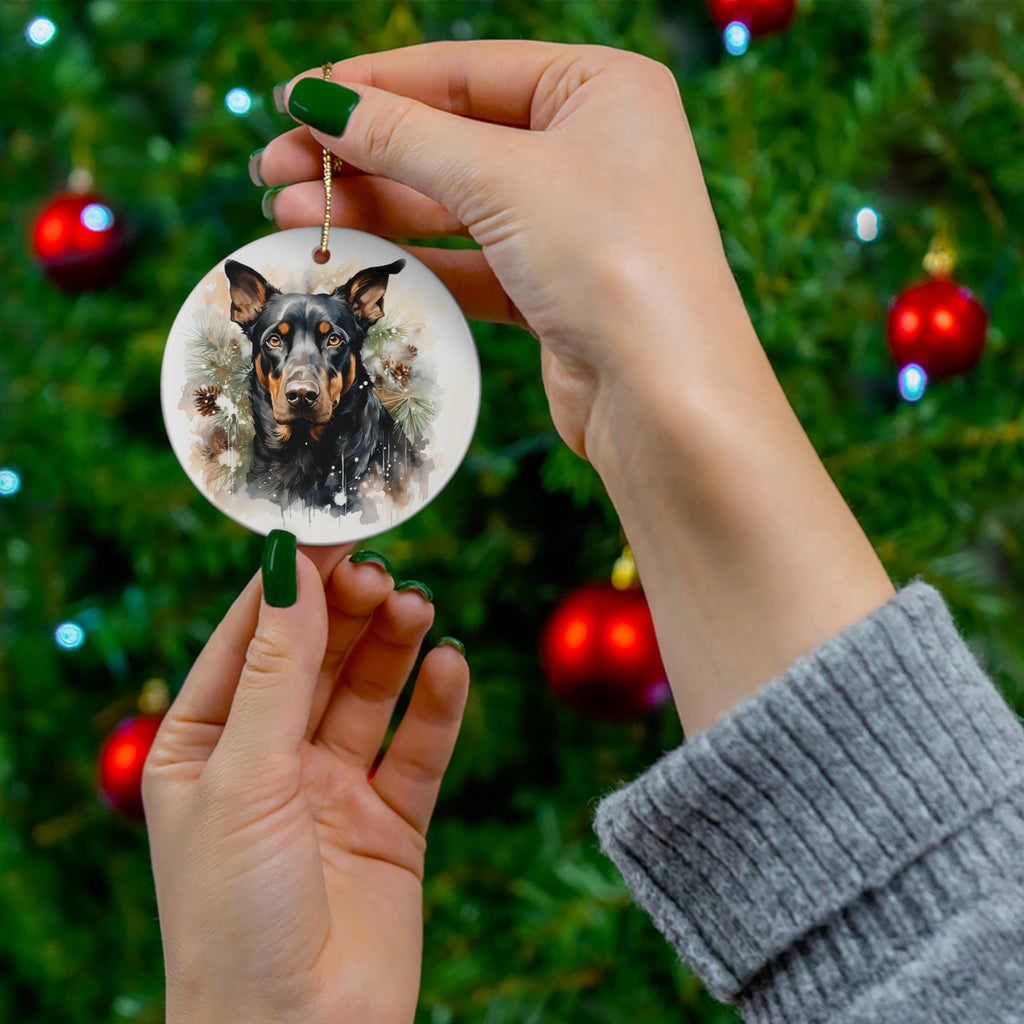 Dog Ceramic Disc Ornament                  Item #4594006