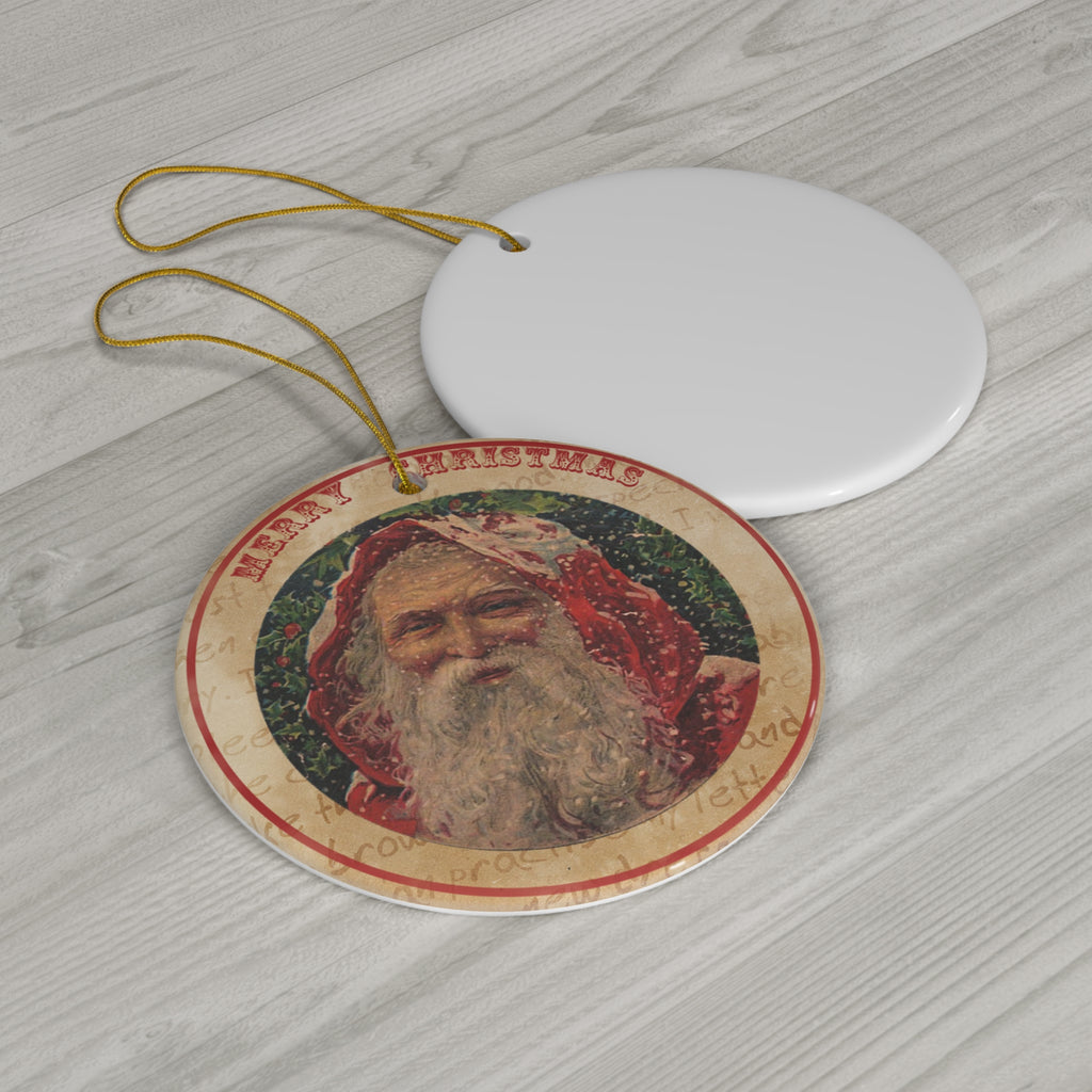 Santa Ceramic Disc Ornament         Item #8547619