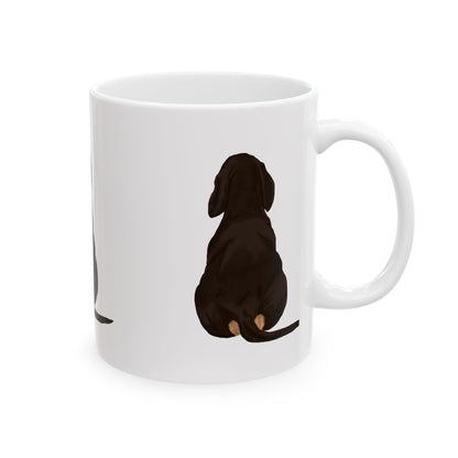 Dog Silhouette Mug – Back View Ceramic Coffee Cup 11oz    Item #826305