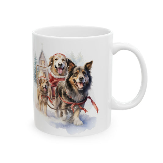 Festive Christmas Dogs Ceramic Mug 11oz  Item #972996