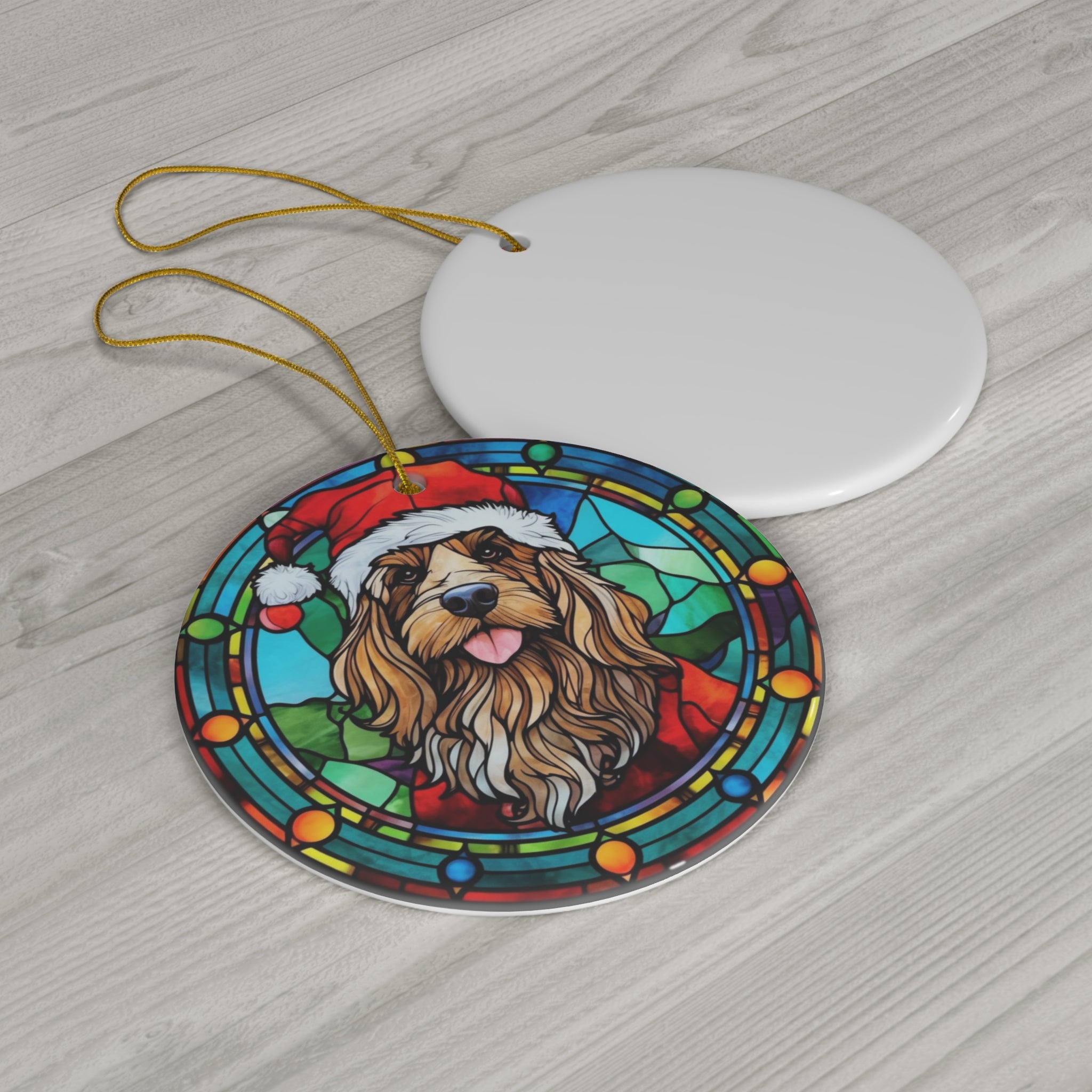 Dog Ceramic Disc Ornament          Item #94854