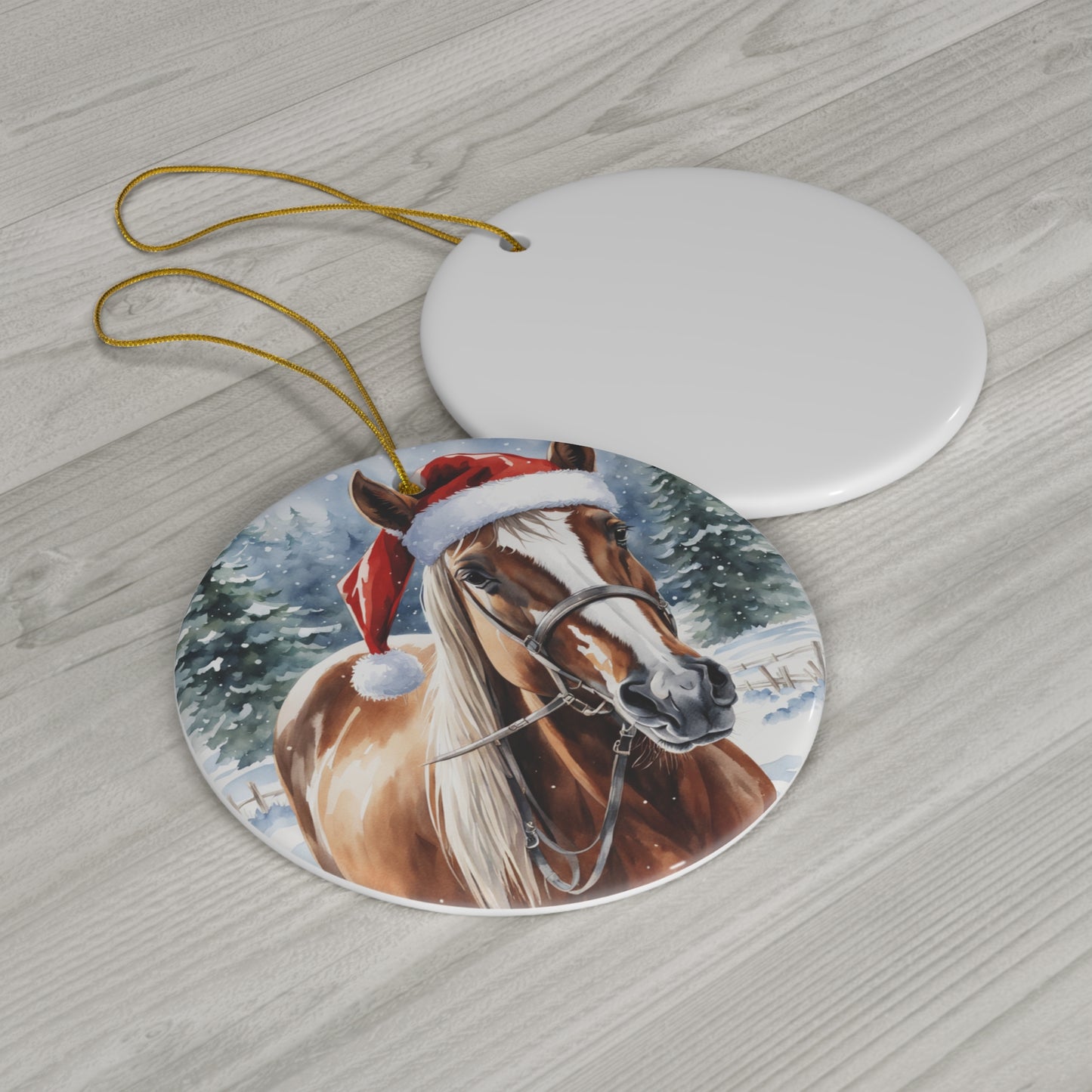 Ceramic Ornament - Horse Christmas      Item #6232309