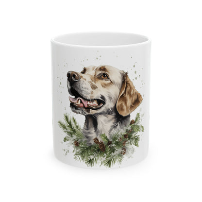 Golden Retriever Holiday Mug — Festive Dog Coffee Cup 11oz   Item #252356