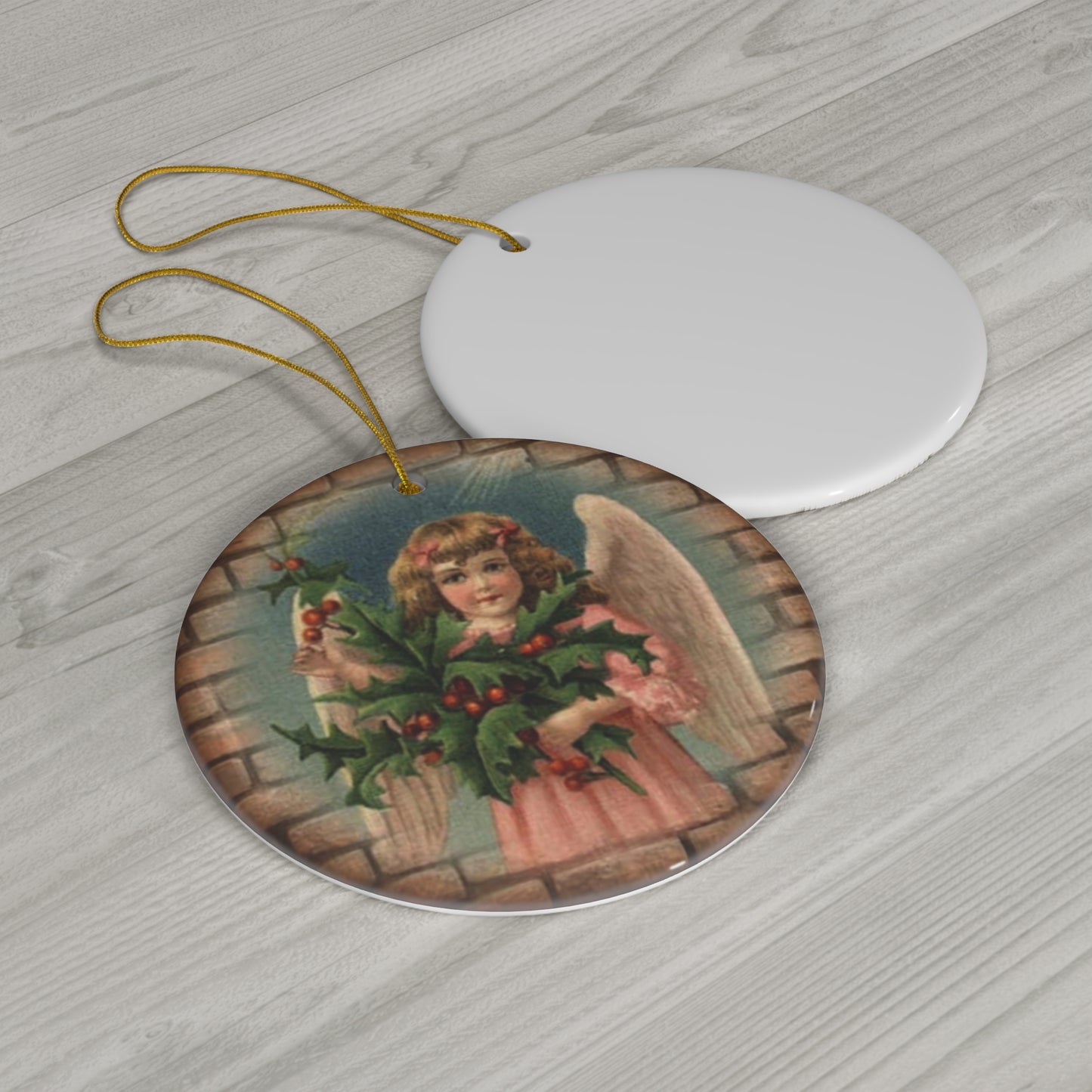 Angel Ceramic Disc Ornament           Item #6892503