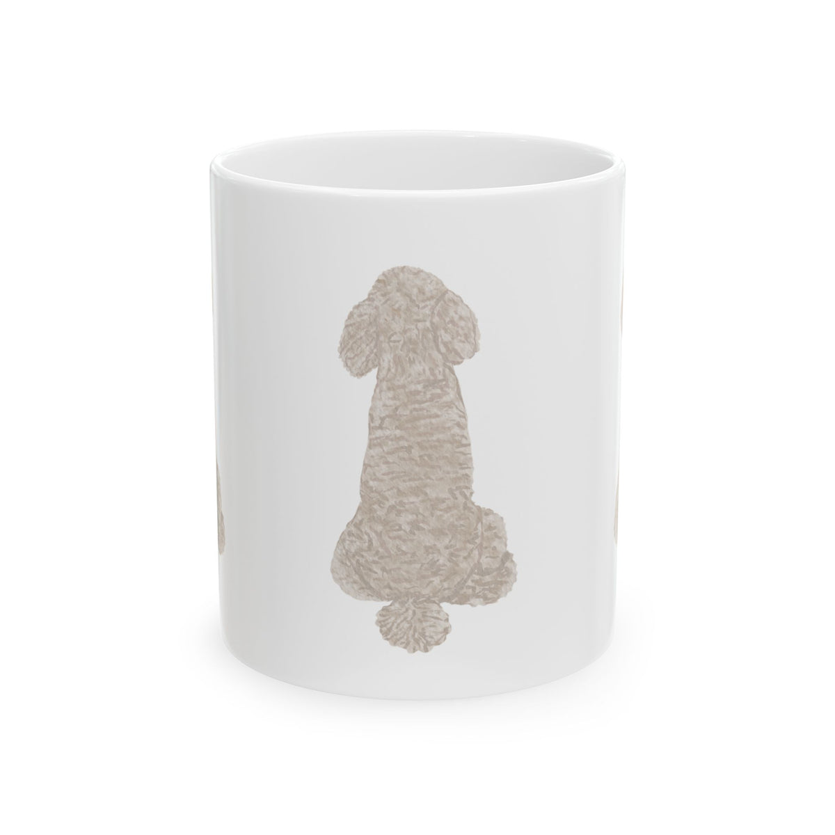 Dog Silhouette Mug – Back View Ceramic Coffee Cup 11oz    Item #658399