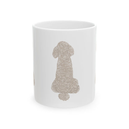 Dog Silhouette Mug – Back View Ceramic Coffee Cup 11oz    Item #658399