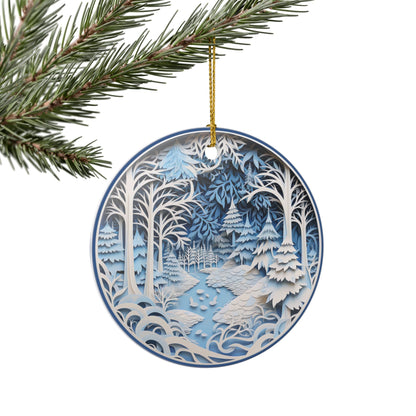 Winter Forest Ceramic Ornament   Item #103973