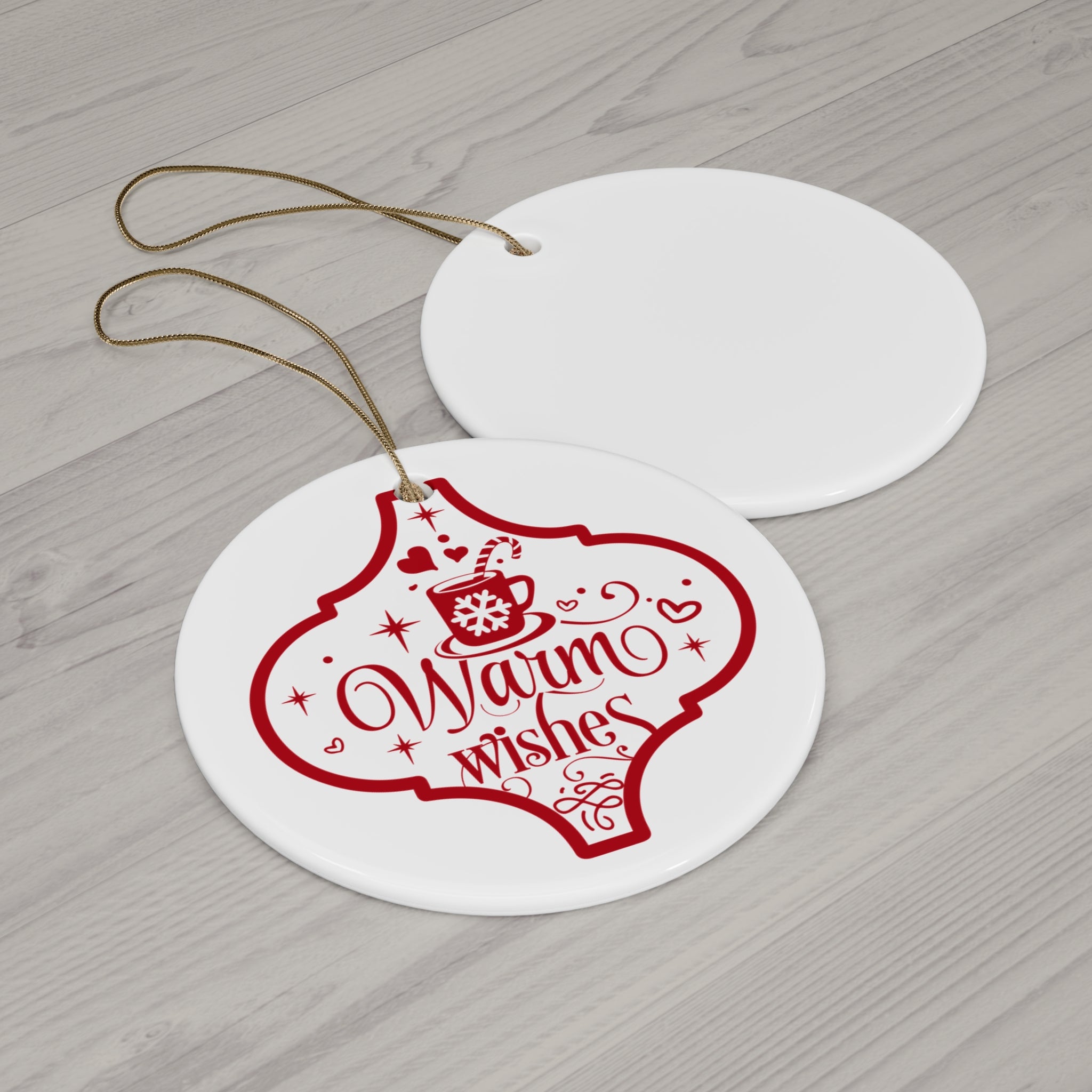 Warm Wishes Mug Ceramic Disc Ornament        Item #3756235