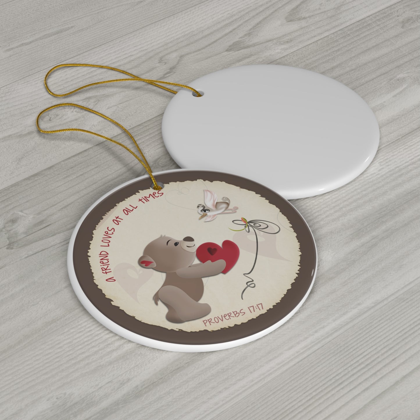 A Friend Loves Ceramic Disc Ornament        Item #7437694