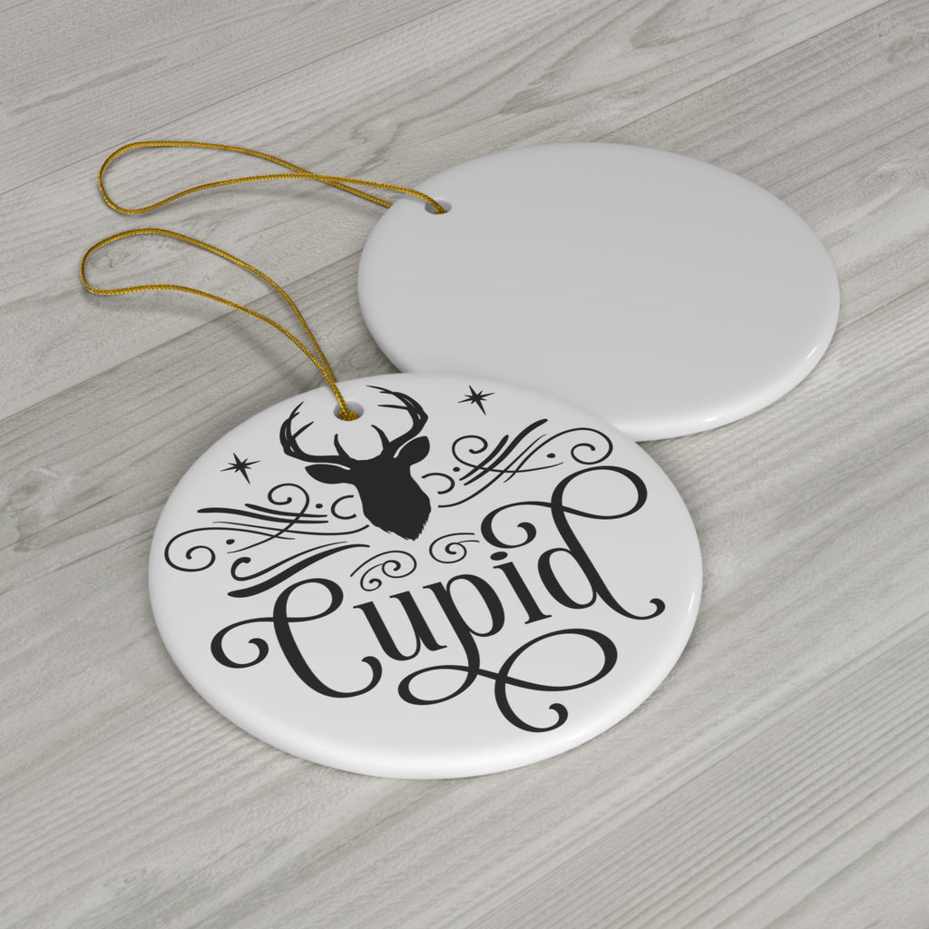 Cupid Reindeer Ceramic Ornament      Item #8705066 - Buckshot's Bargain Barn