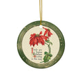 Poinsette Ceramic Disc Ornament      Item #1621818