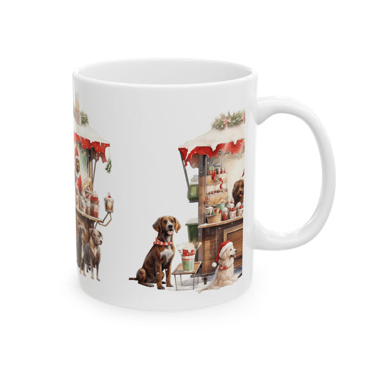 Christmas Dog Coffee Mug — Festive Santa Pup Holiday Ceramic Mug 11oz   Item #107689