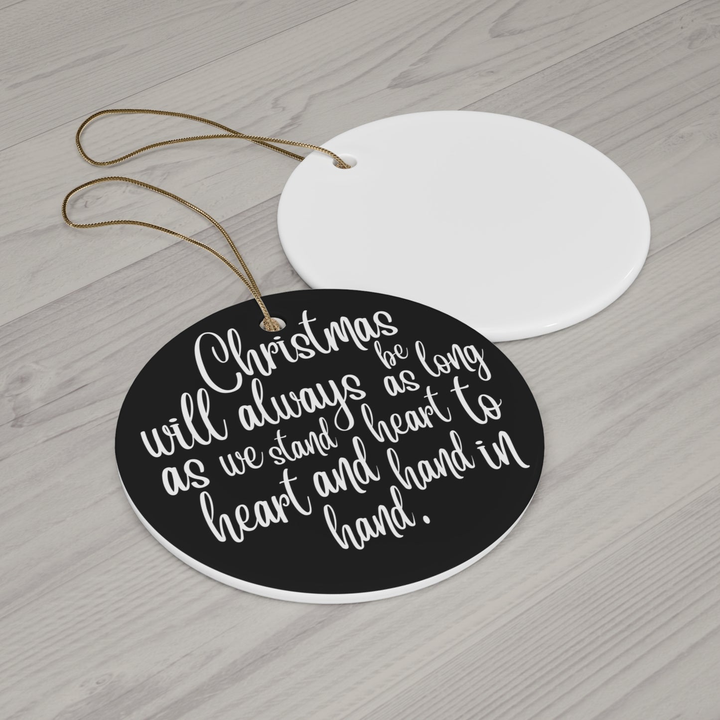 Christmas Will Always Ceramic Disc Ornament    Item #8404312