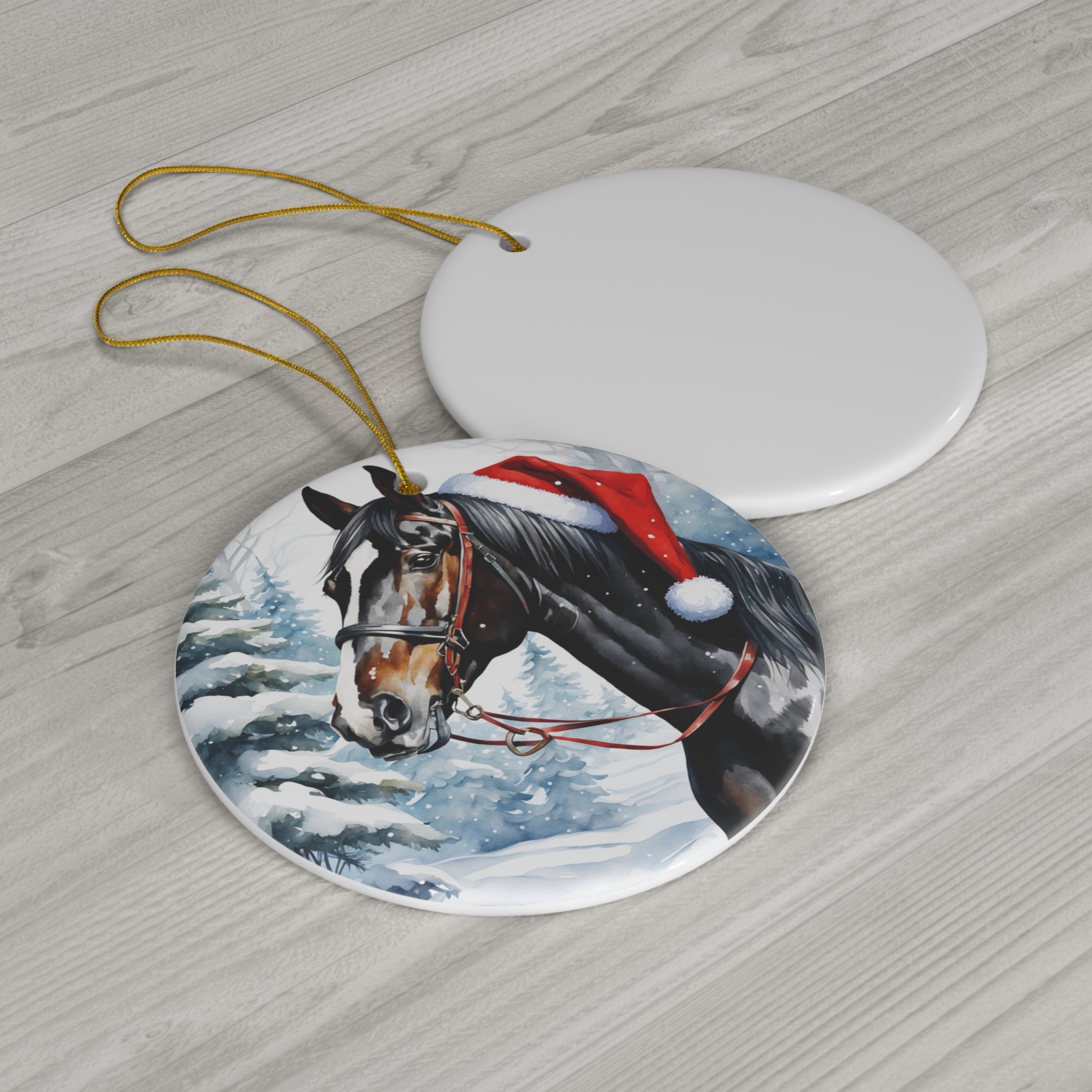 Ceramic Ornament - Horse Christmas      Item #4567139 - Buckshot's Bargain Barn