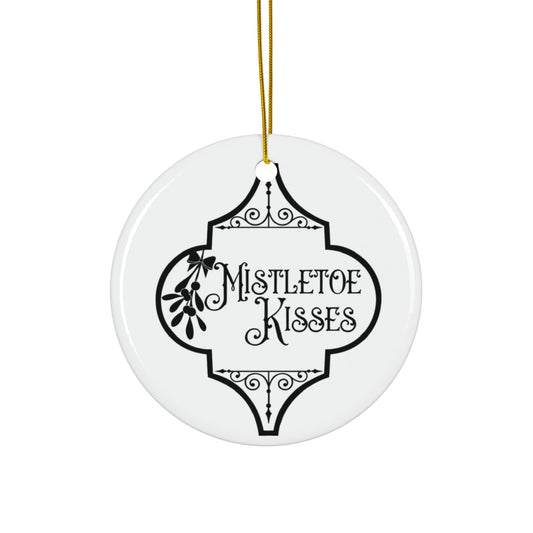 Mistletoe Kisses Ceramic Disc Ornament      Item #1557056