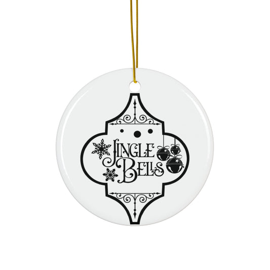 Jingle Bells Ceramic Disc Ornament       Item #778228