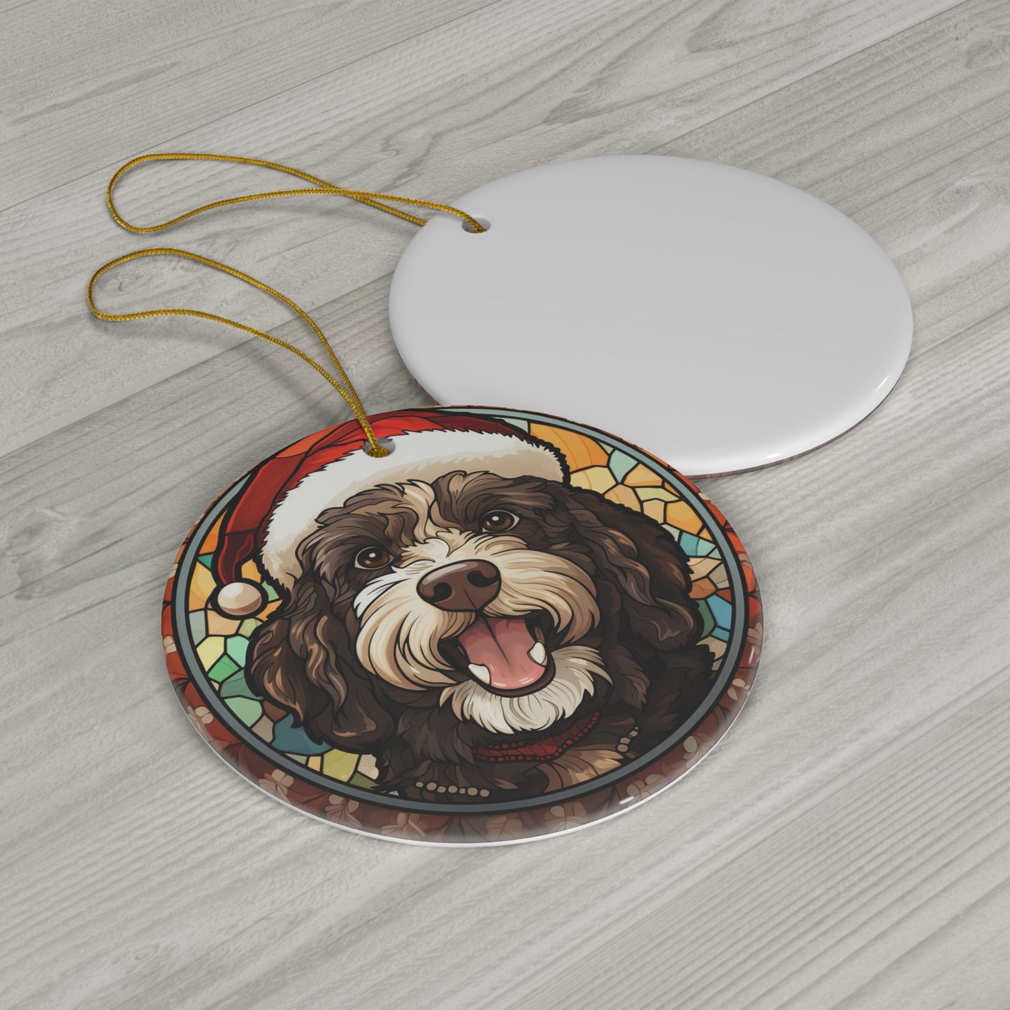 CERAMIC ORNAMENT - SPANISH WATER DOG           Item #5884727