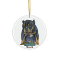 Dog Ceramic Disc Ornament        Item #327256