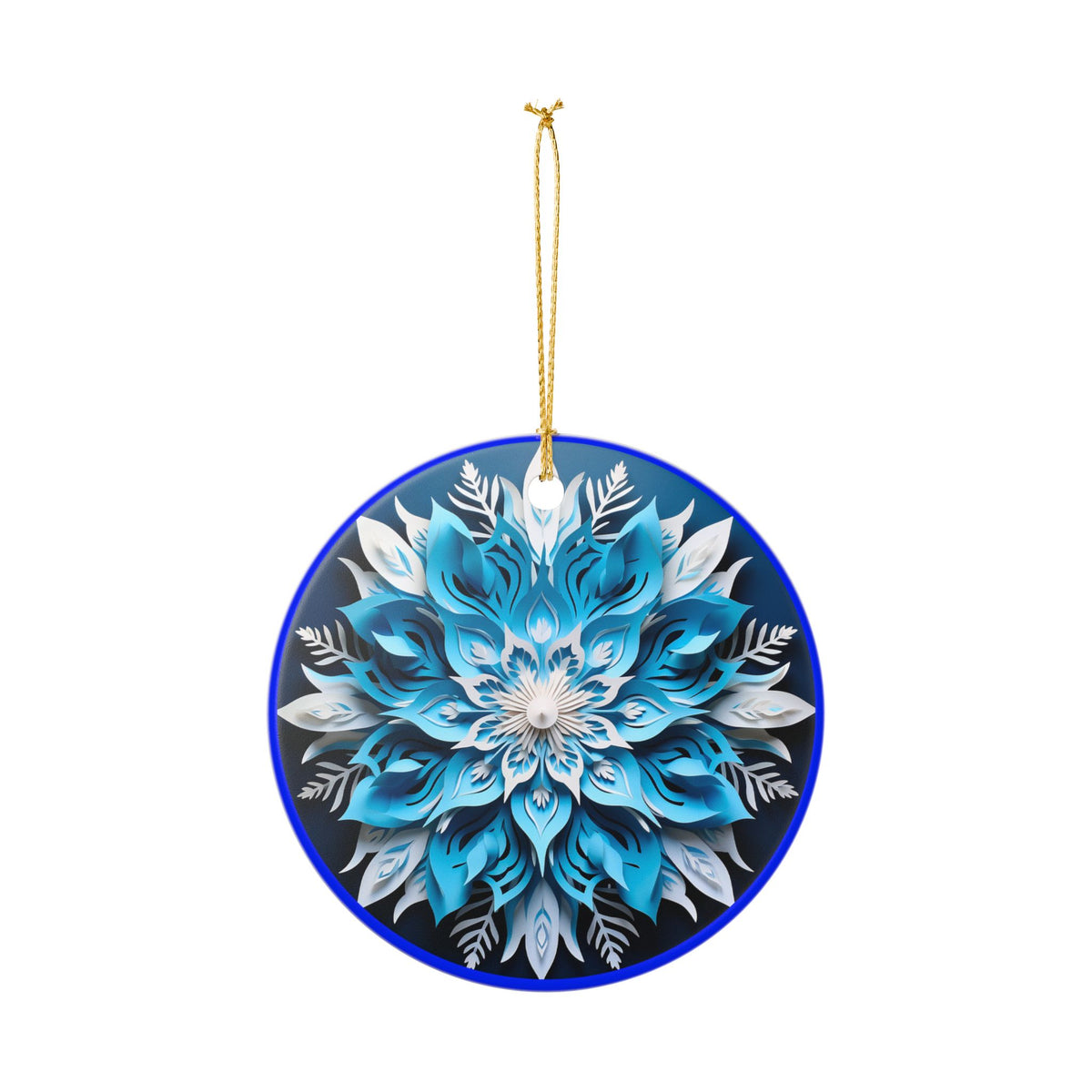 Blue Mandala Ceramic Ornament   Item #501555