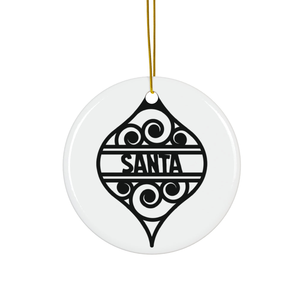 Santa Ceramic Disc Ornament      Item #9735782