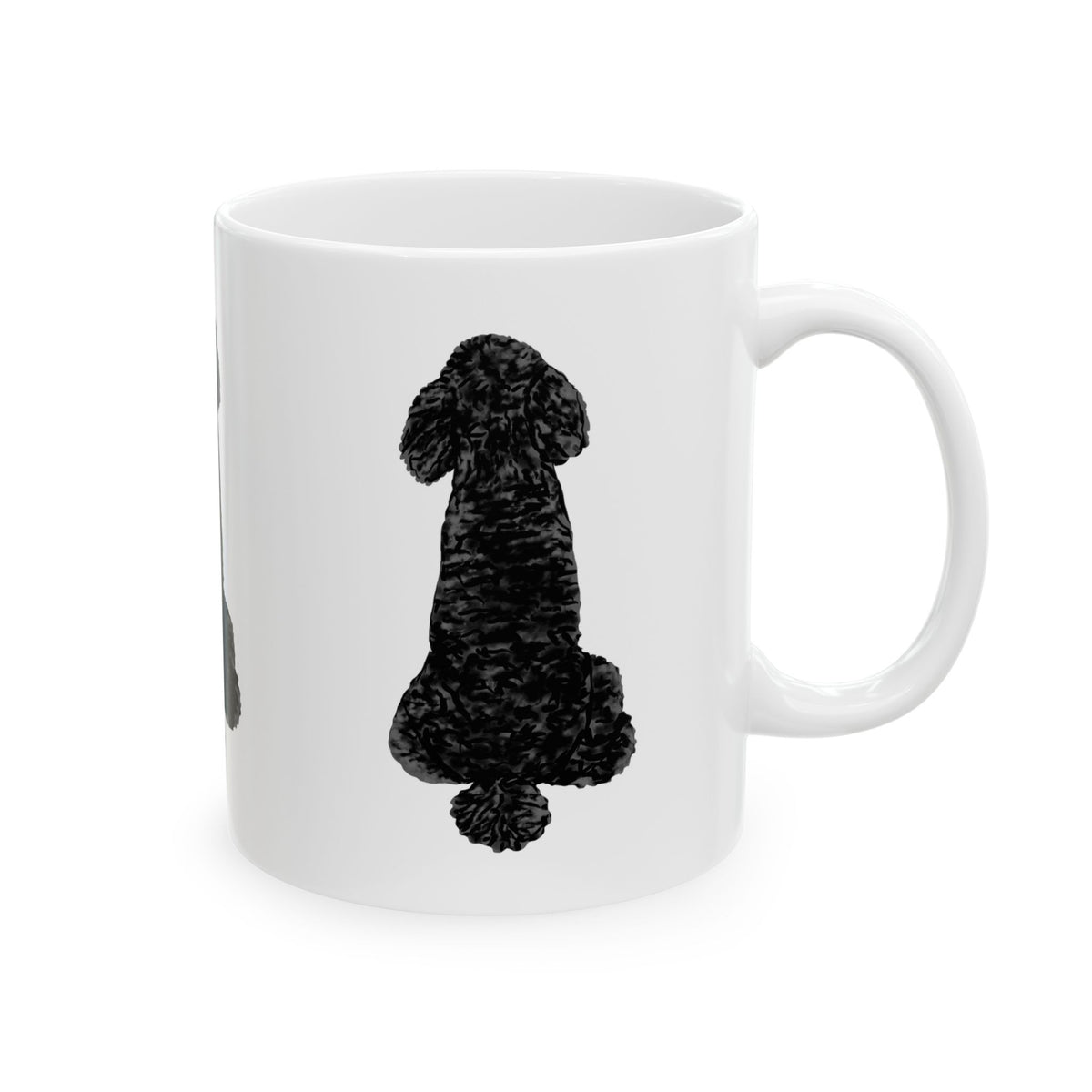 Dog Silhouette Mug – Back View Ceramic Coffee Cup 11oz    Item #415299