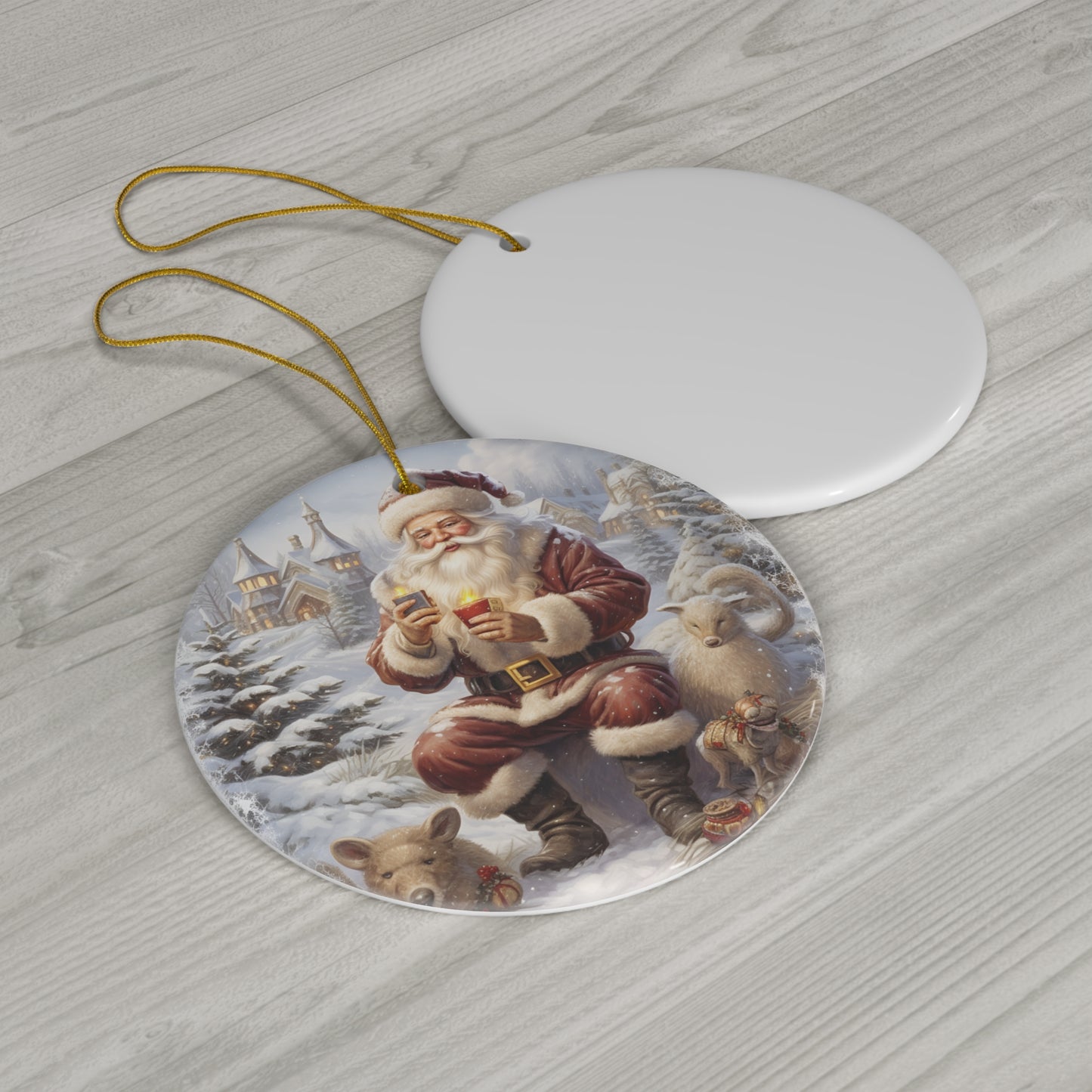 Ceramic Ornament - Santa     Item #7701805