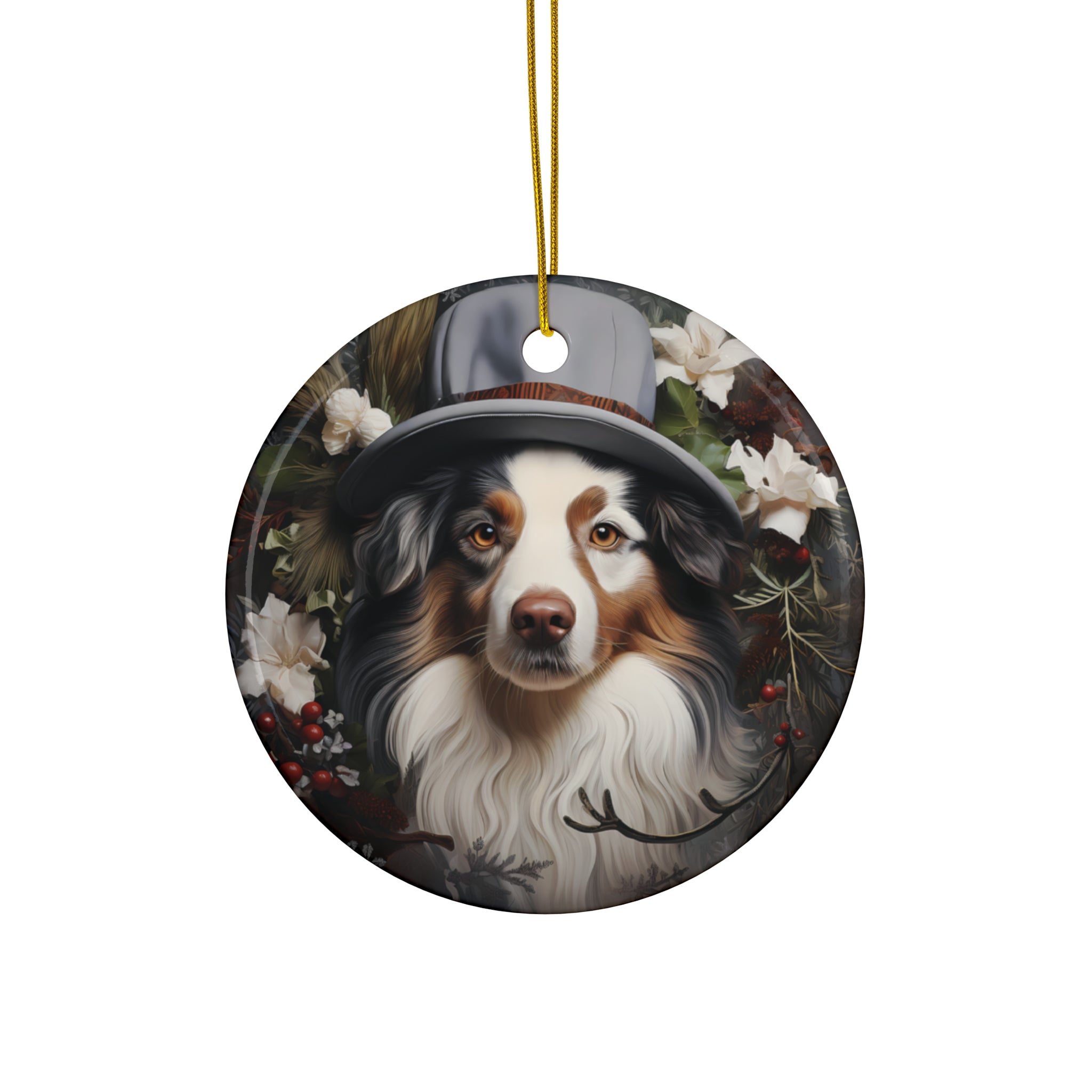 Dog Ceramic Disc Ornament          Item #3605096