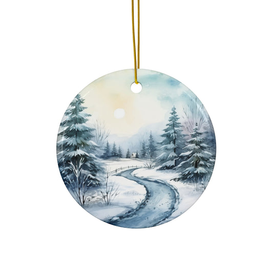 Ceramic Ornament - Christmas Scene     Item #661657