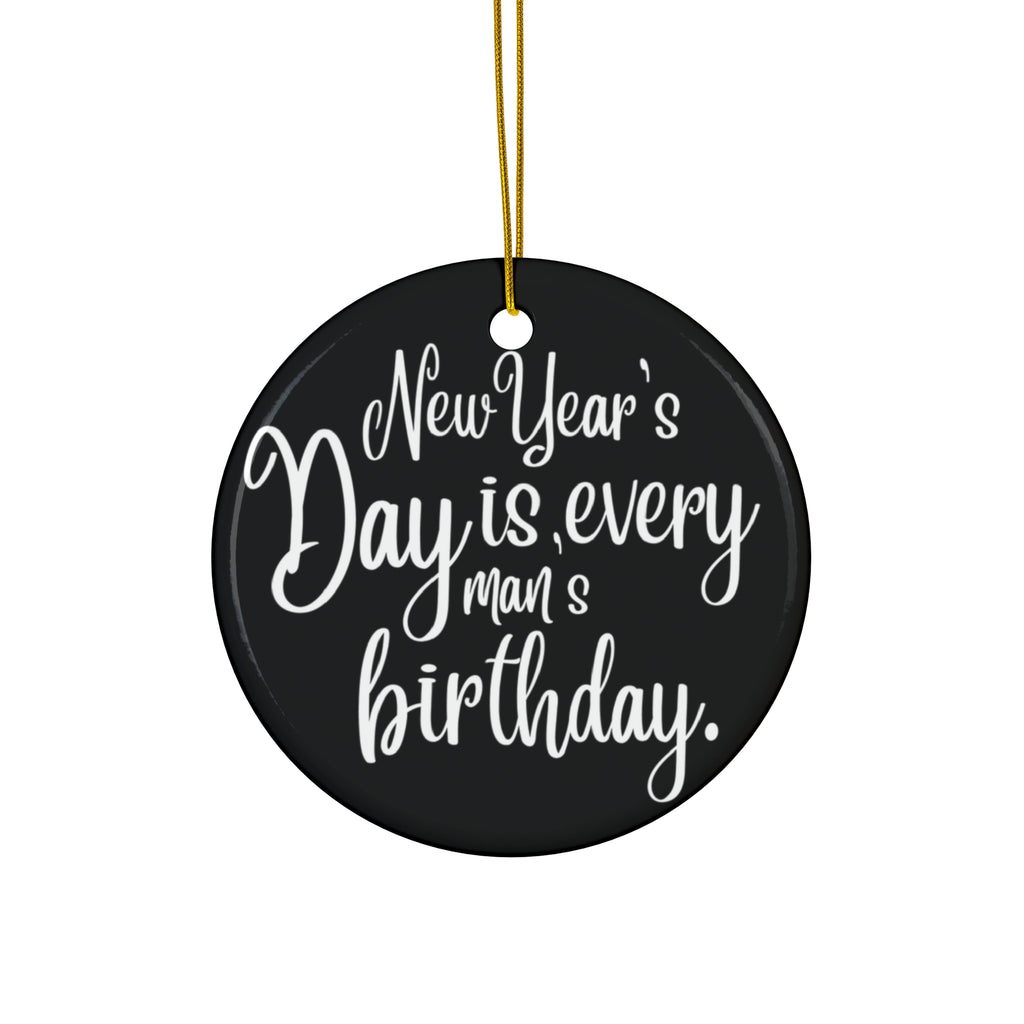 New Year's Day Ceramic Disc Ornament           Item #4674932