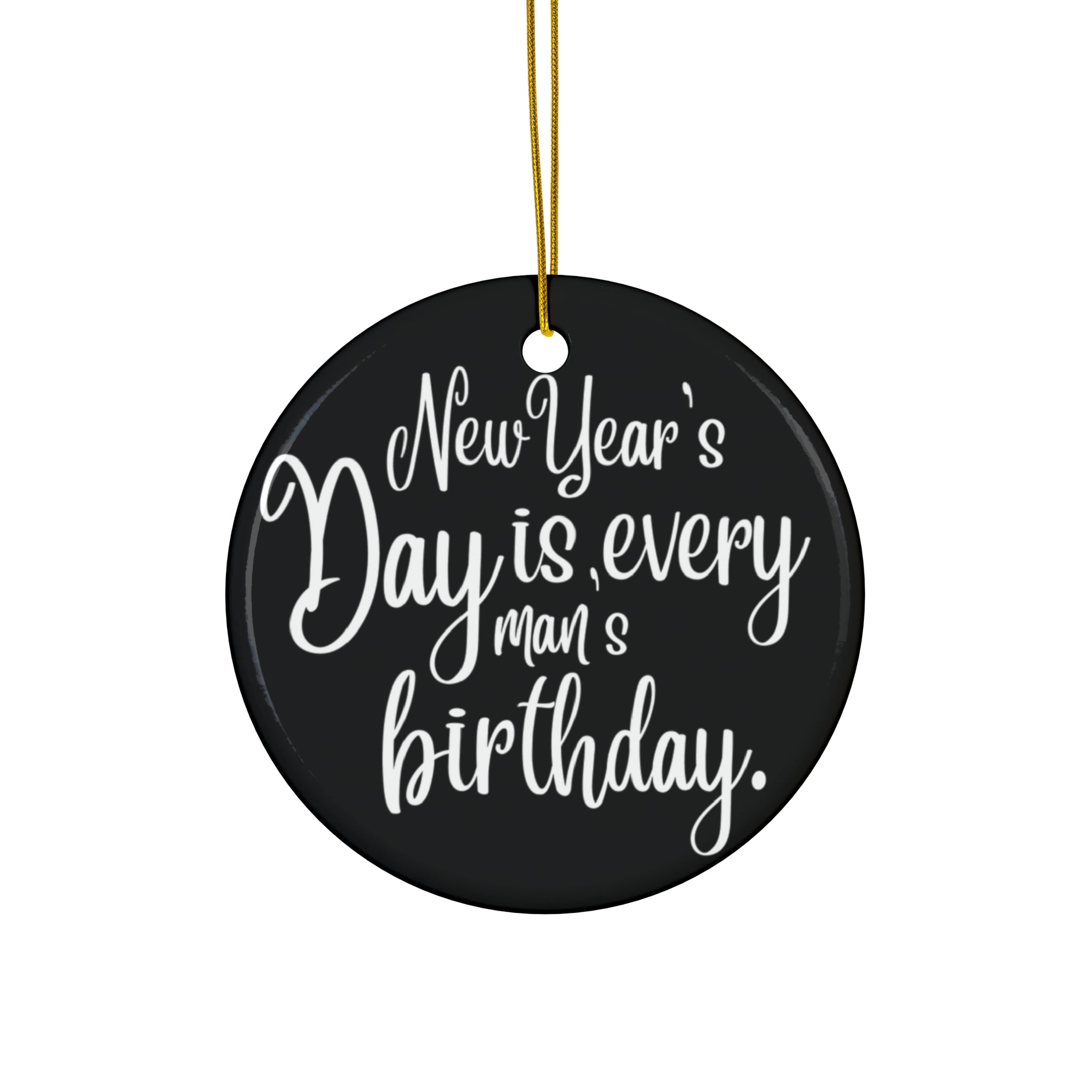 New Year's Day Ceramic Disc Ornament           Item #4674932