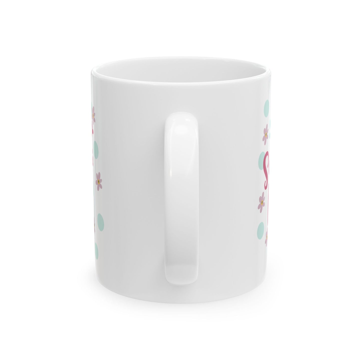 Super Mom Floral Ceramic Mug — Polka Dot Mother’s Day Gift 11oz    Item #560634