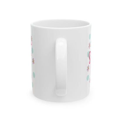 Super Mom Floral Ceramic Mug — Polka Dot Mother’s Day Gift 11oz    Item #560634