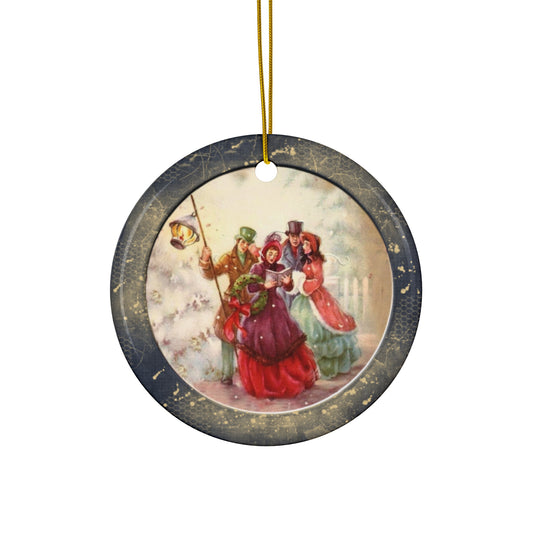 Xmas Choir Ceramic Disc Ornament      Item #9231669