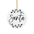 Santa Ceramic Disc Ornament         Item #271709
