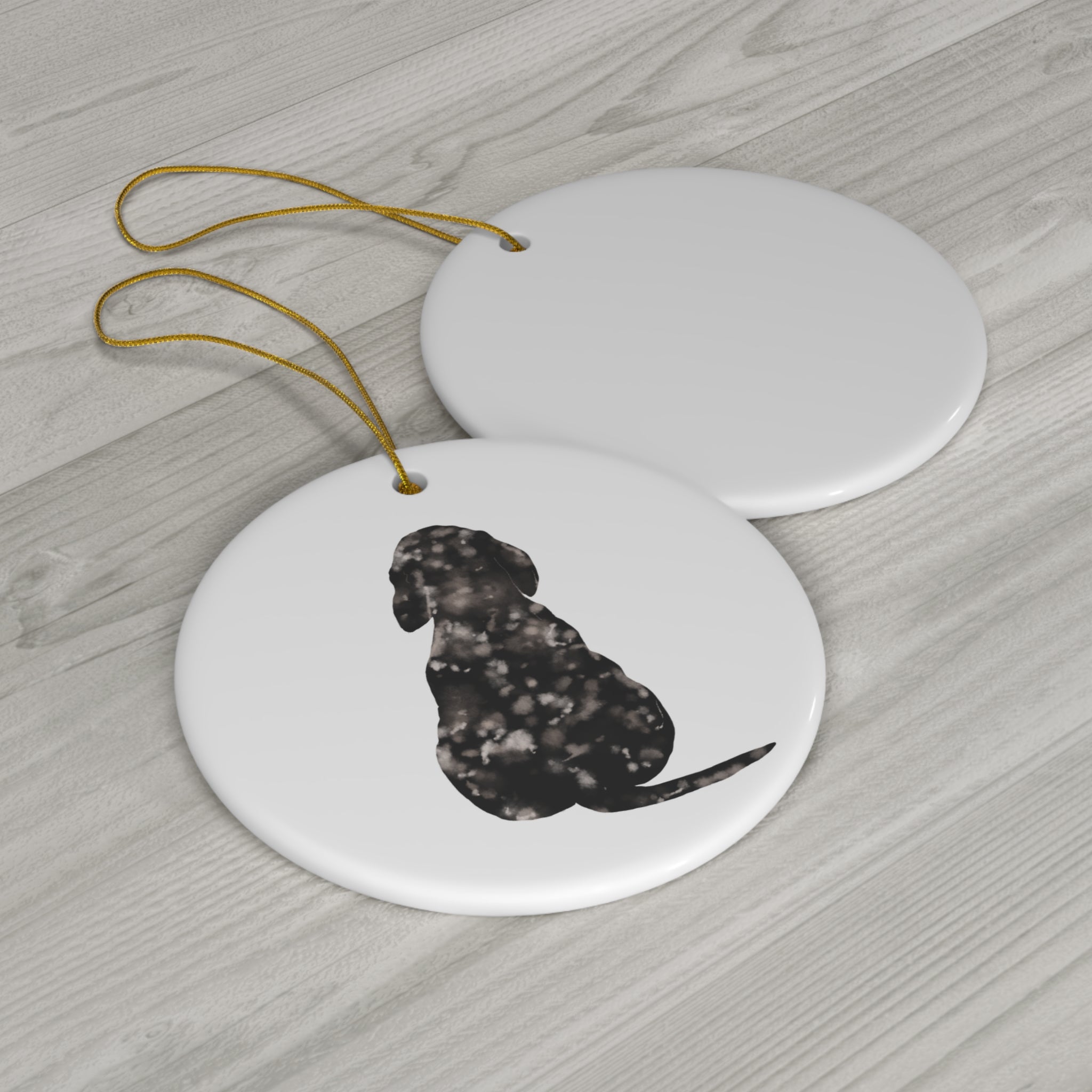 Dog Ceramic Disc Ornament      Item #4444204