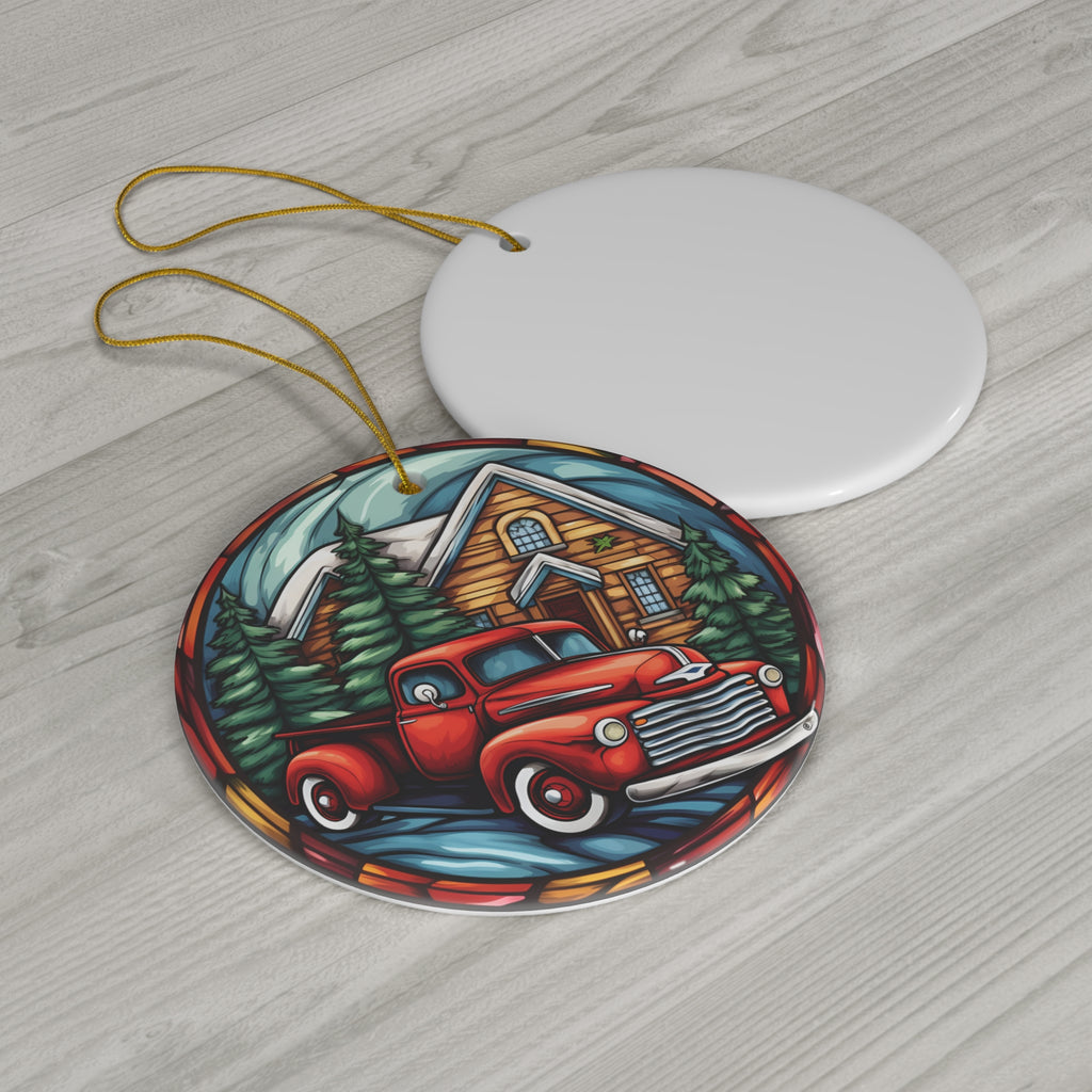 Red Truck Ceramic Ornament       Item #1070796 - Buckshot's Bargain Barn