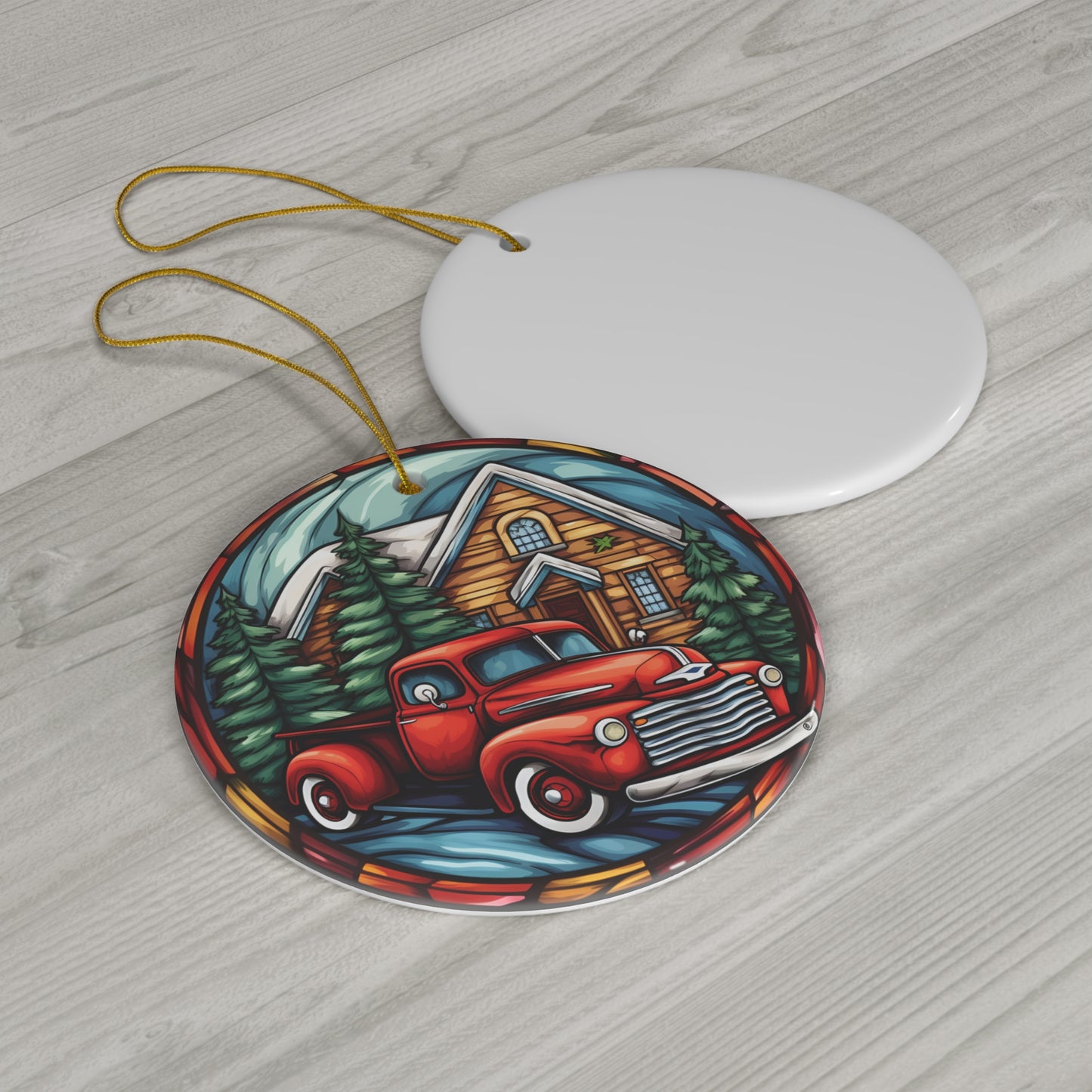 Red Truck Ceramic Ornament       Item #1070796