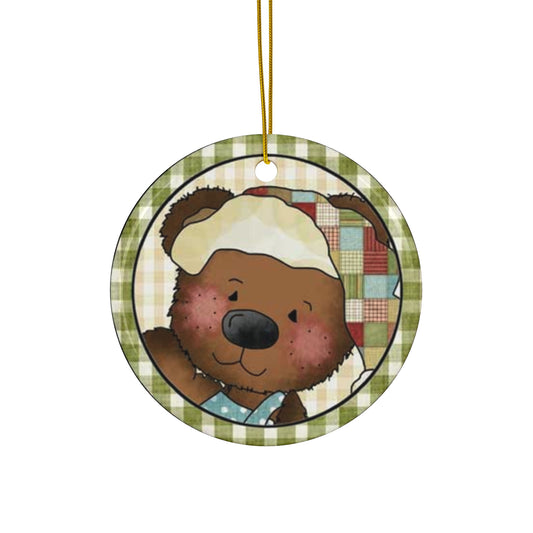 Bear Ceramic Disc Ornament         Item #8899252