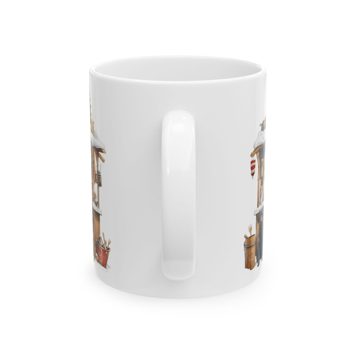 Holiday Cabin Dogs Ceramic Mug 11oz  Item #84578