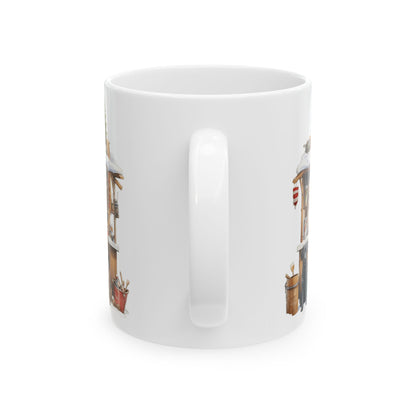 Holiday Cabin Dogs Ceramic Mug 11oz  Item #84578