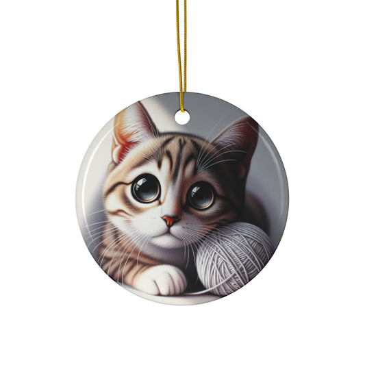 CAT CERAMIC ORNAMENT             Item #2456363