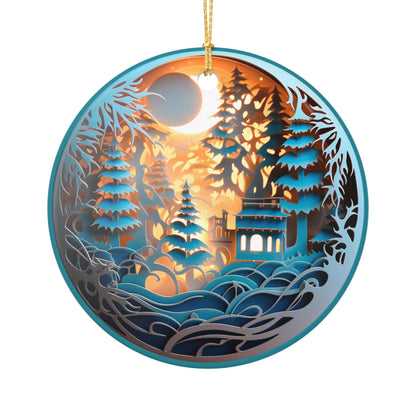 Enchanted Forest Ceramic Ornament   Item #793227