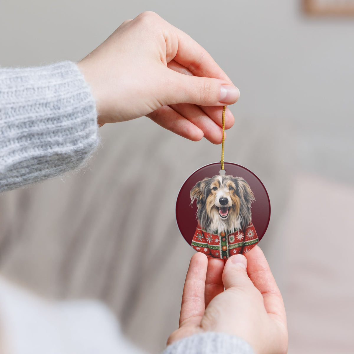 Festive Dog Christmas Ornament   Item #454786