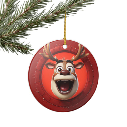 Funny Reindeer Christmas Ornament   Item #858388