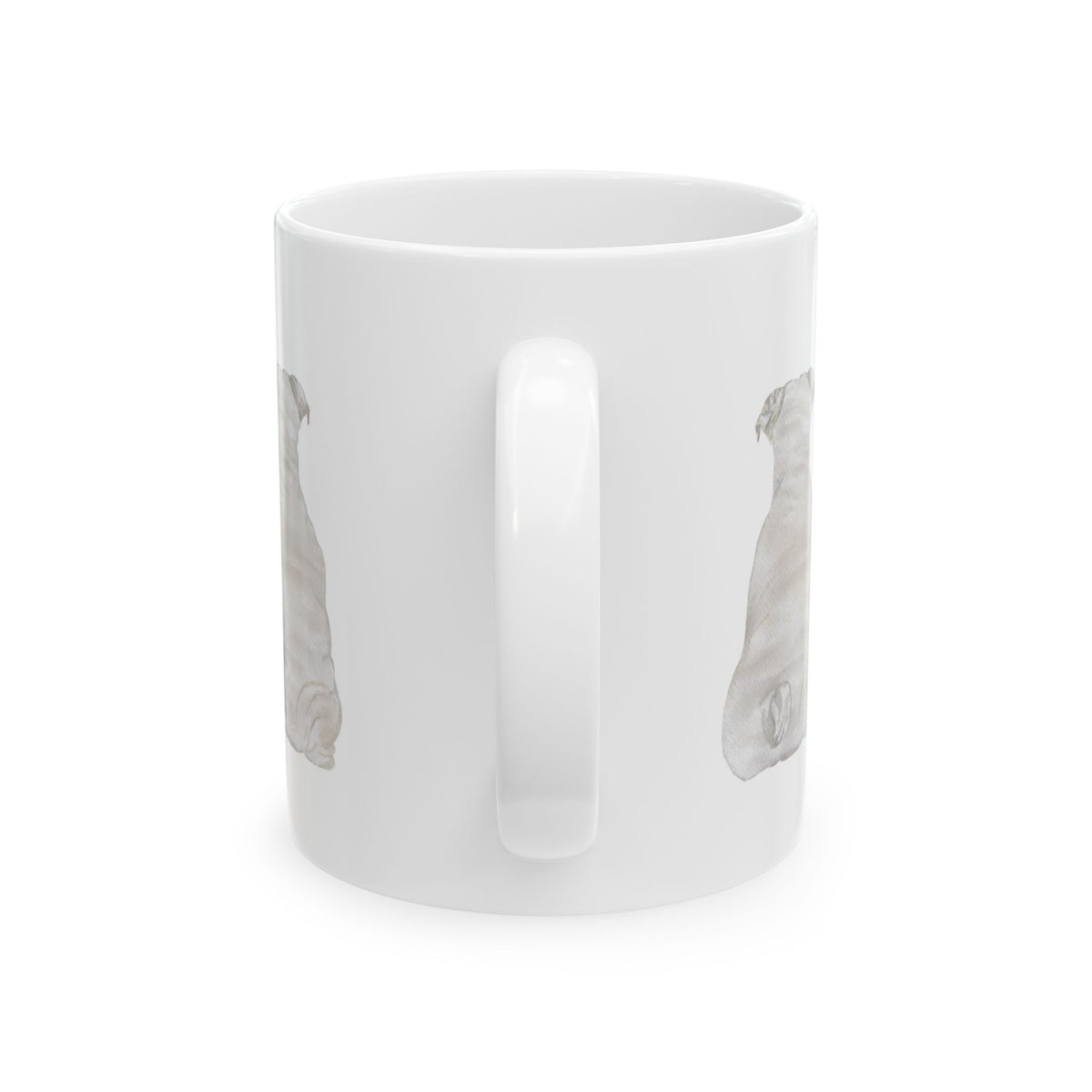 Dog Silhouette Mug – Back View Ceramic Coffee Cup 11oz    Item #61782