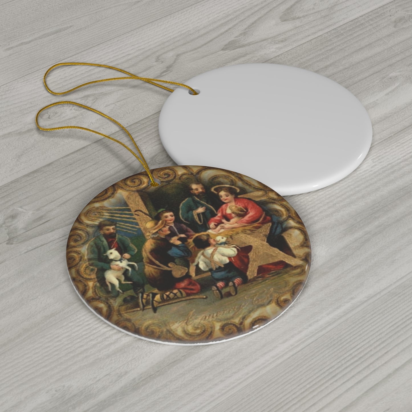 Nativity Ceramic Disc Ornament       Item #6662418