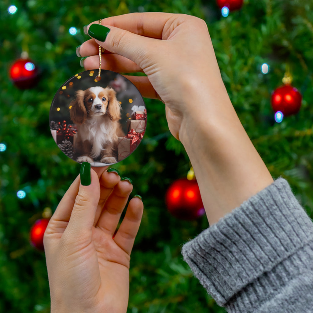 Dog Ceramic Disc Ornament          Item #9701429