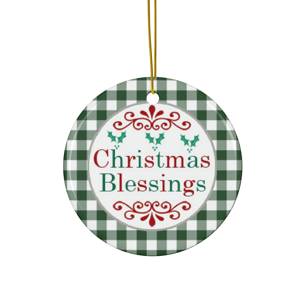 Christmas Blessings Ceramic Ornament     Item #8597138 - Buckshot's Bargain Barn