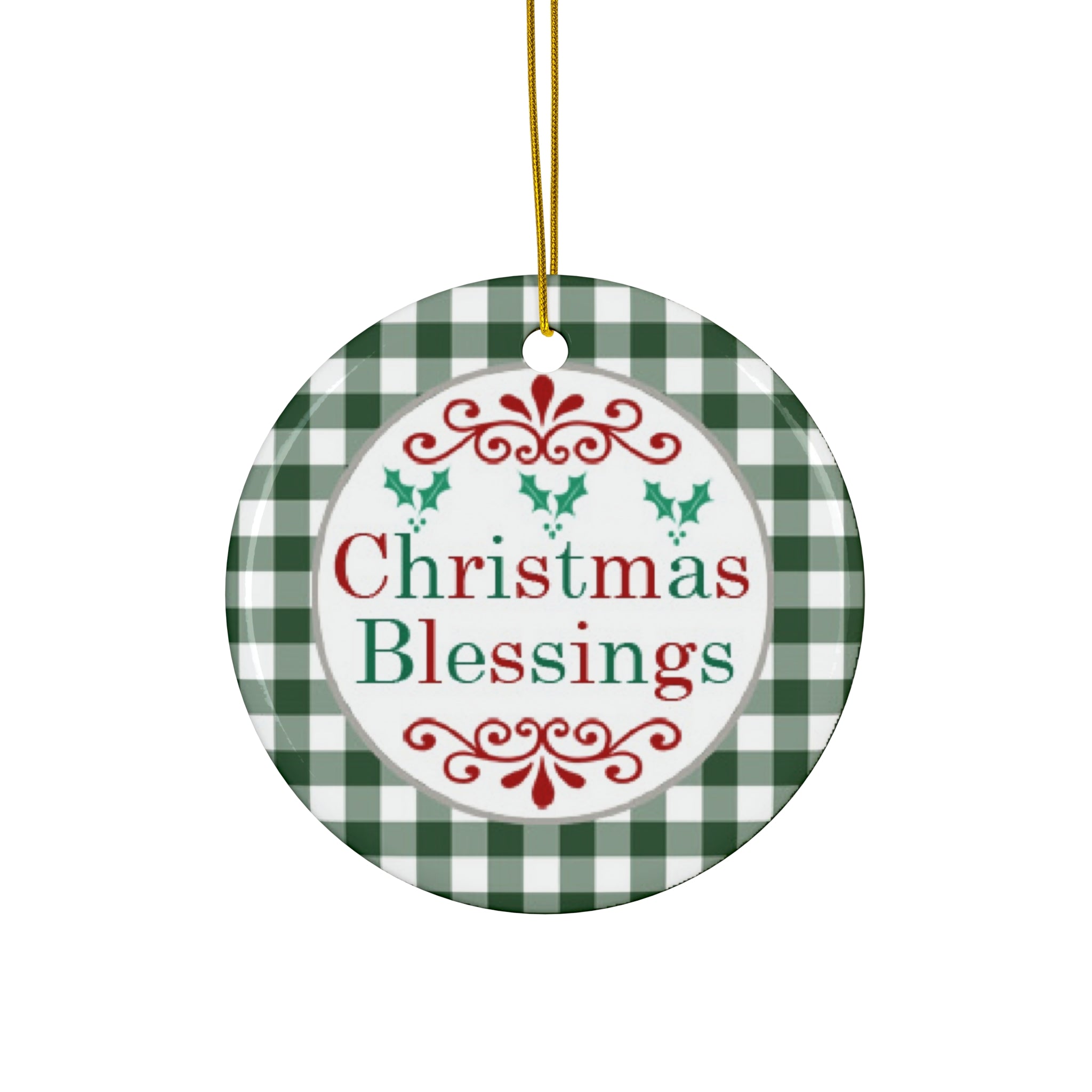 Christmas Blessings Ceramic Ornament     Item #8597138 - Buckshot's Bargain Barn